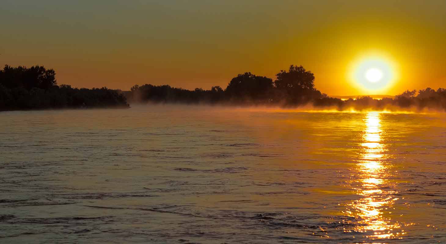 Sunset on the river